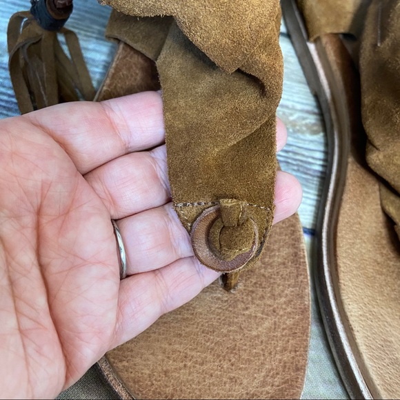 RARE Free People 37 Marlo Boot Suede Thong Sandal - Picture 6 of 9